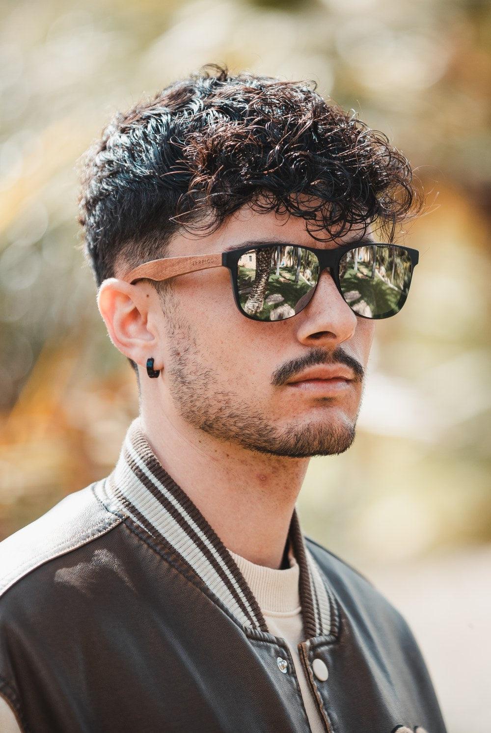 Eyewood ReInvented Acetate Walnut Wood Sunglasses - Classic Wayfarers image 0