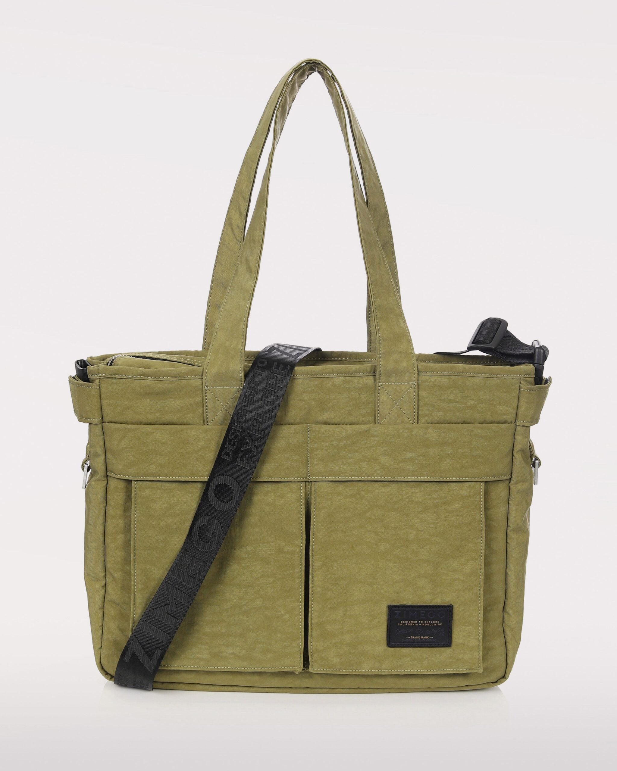 DOUBLE LAPTOP TOTE - Olive image