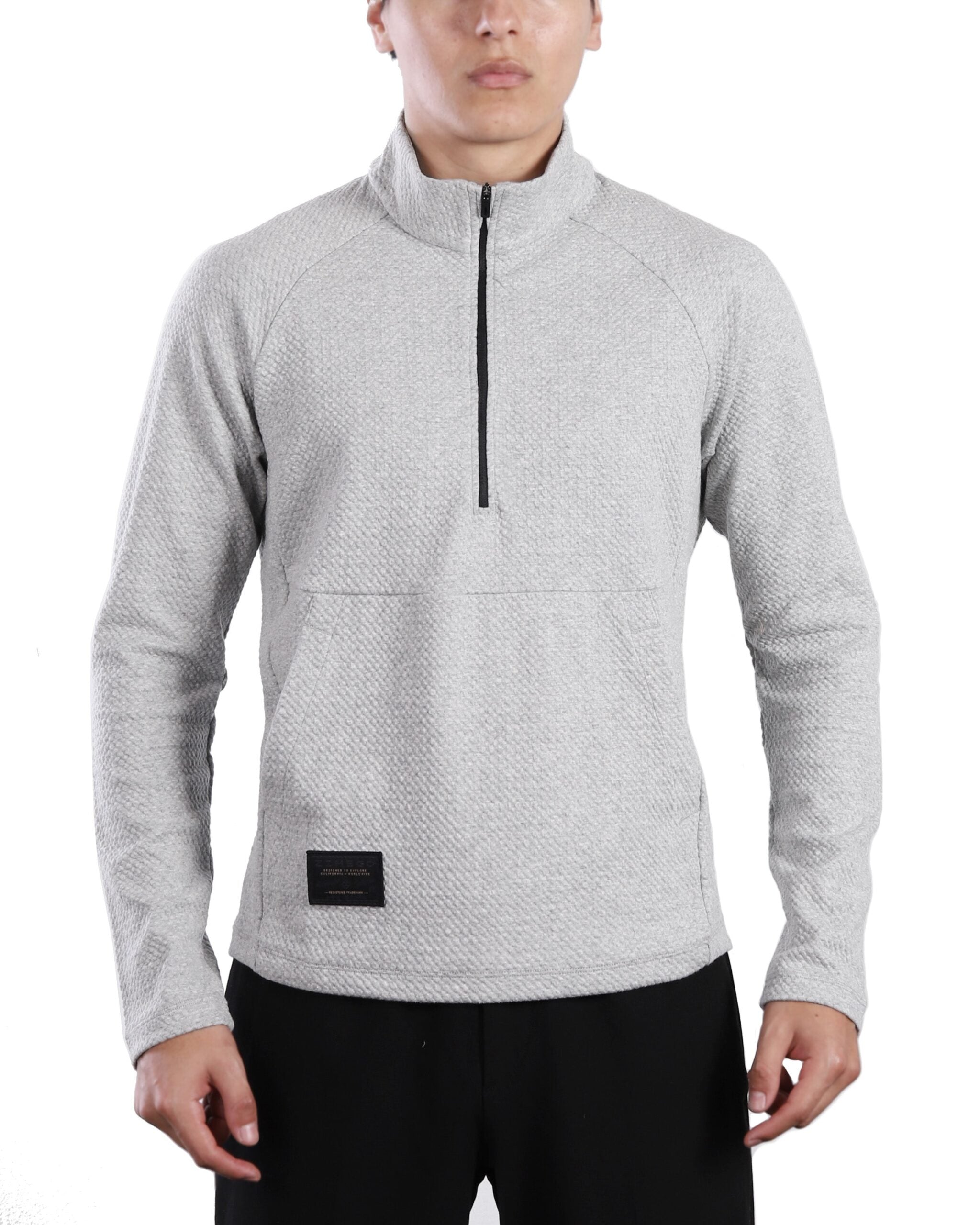 Roadtripper Quarter Zip Sweatshirt - Athletic Fit - Slim Fit - Heather Grey, Small image