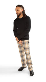 Ribbed Poor Boy Crewneck Sweater (Black) image 3