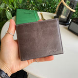 Atlanta - Genuine Leather Trifold Wallet with Coin Pouch Compartment - Grey image