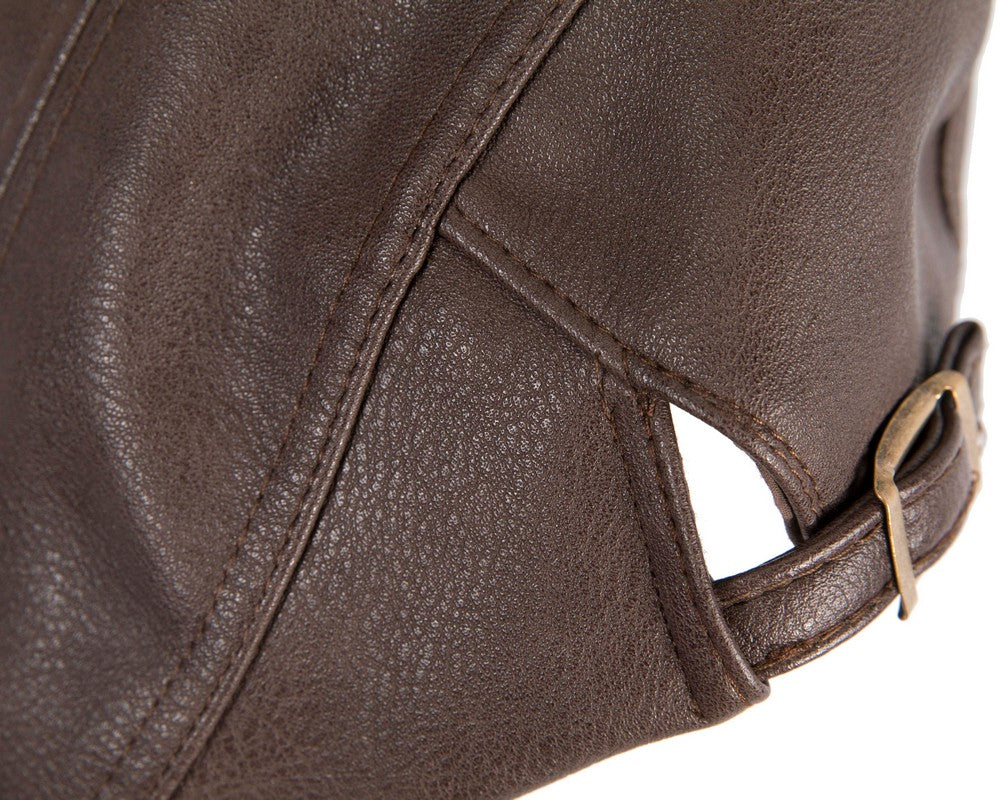 Brown leather flat cap by Max Alexander M136 image 4