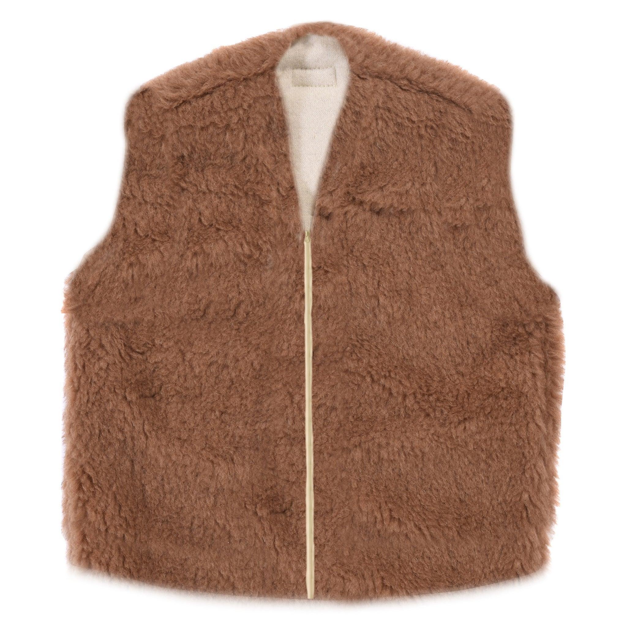 Baby/Kid Virgin Wool Vest - Brown image 1