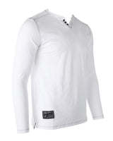 ZIMEGO Mens Long Sleeve V-Neck Henley Oil Wash Contrast Seam Vintage Shirt - Silver Grey image 1