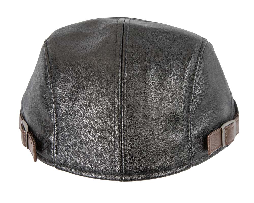 Black leather flat cap by Max Alexander M134 image 4