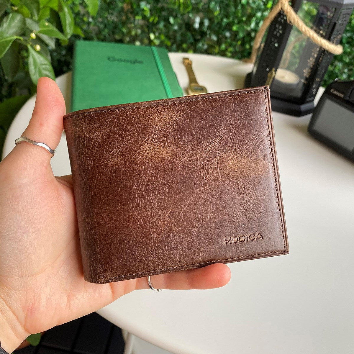 Atlanta - Genuine Leather Trifold Wallet with Coin Pouch Compartment image 6