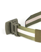 ZIMEGO Mens One Size Adjustable Strap Stripe Nylon Web Belt With Plastic Buckle image 1