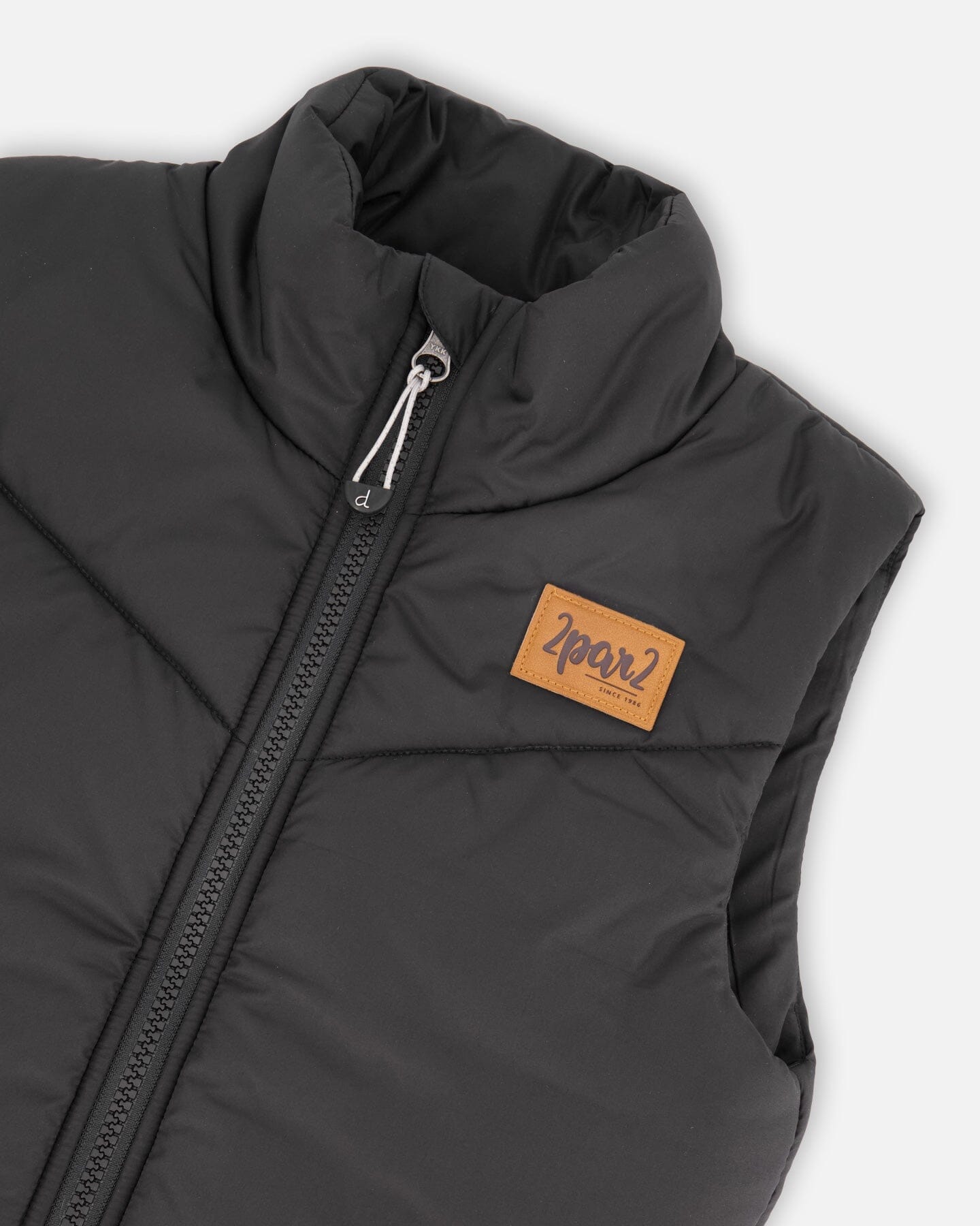 Quilted Mid-Season Sleeveless Vest Black image 4