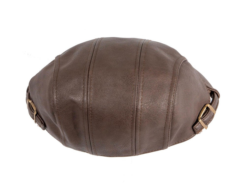 Brown leather flat cap by Max Alexander M136 image 5