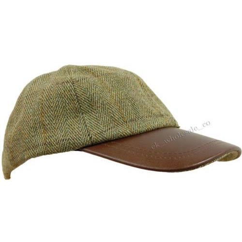 Tweed Leather Skip Hat image 5