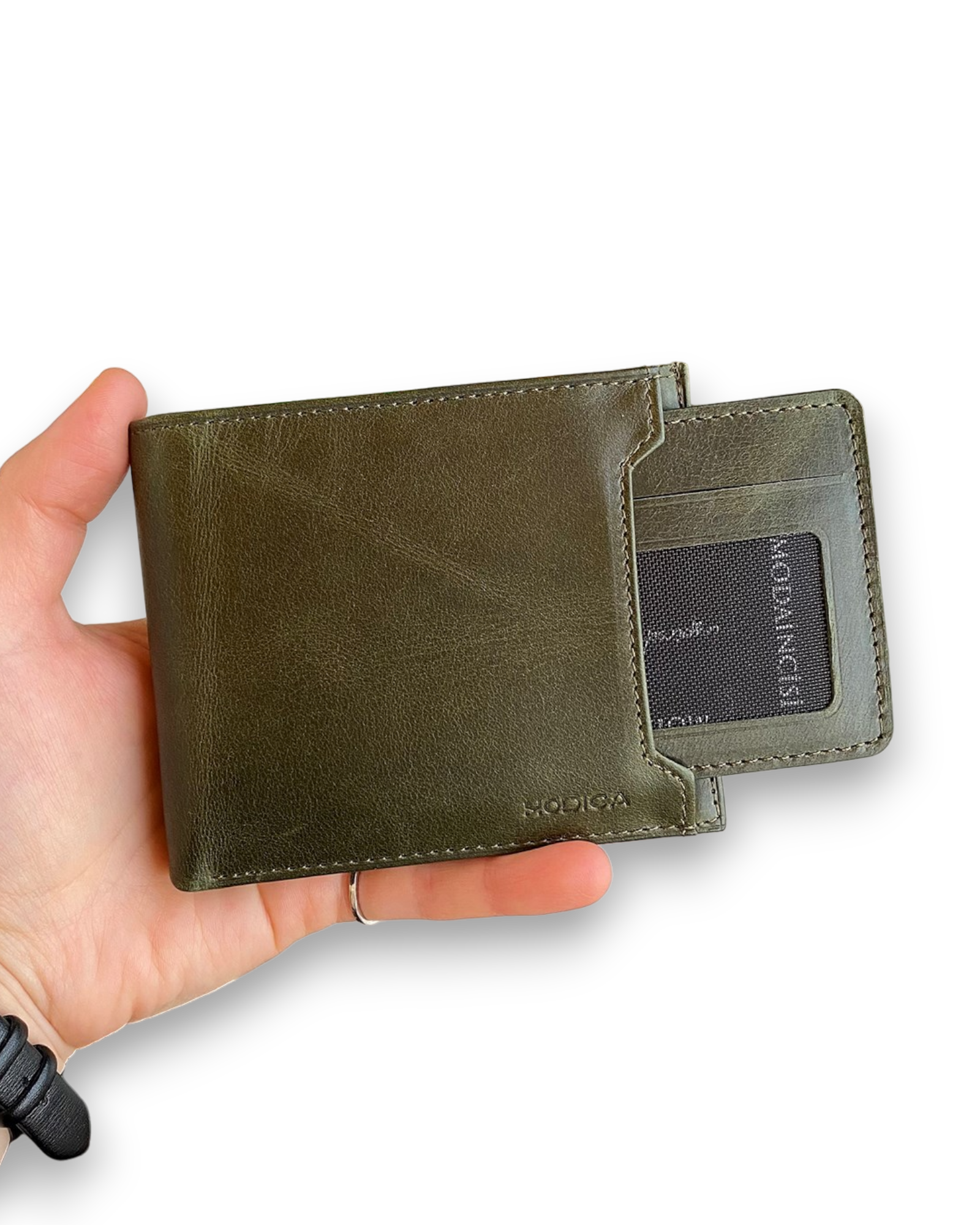 Dallas - Genuine Leather Kangaroo Wallet + Card Holder - Green image