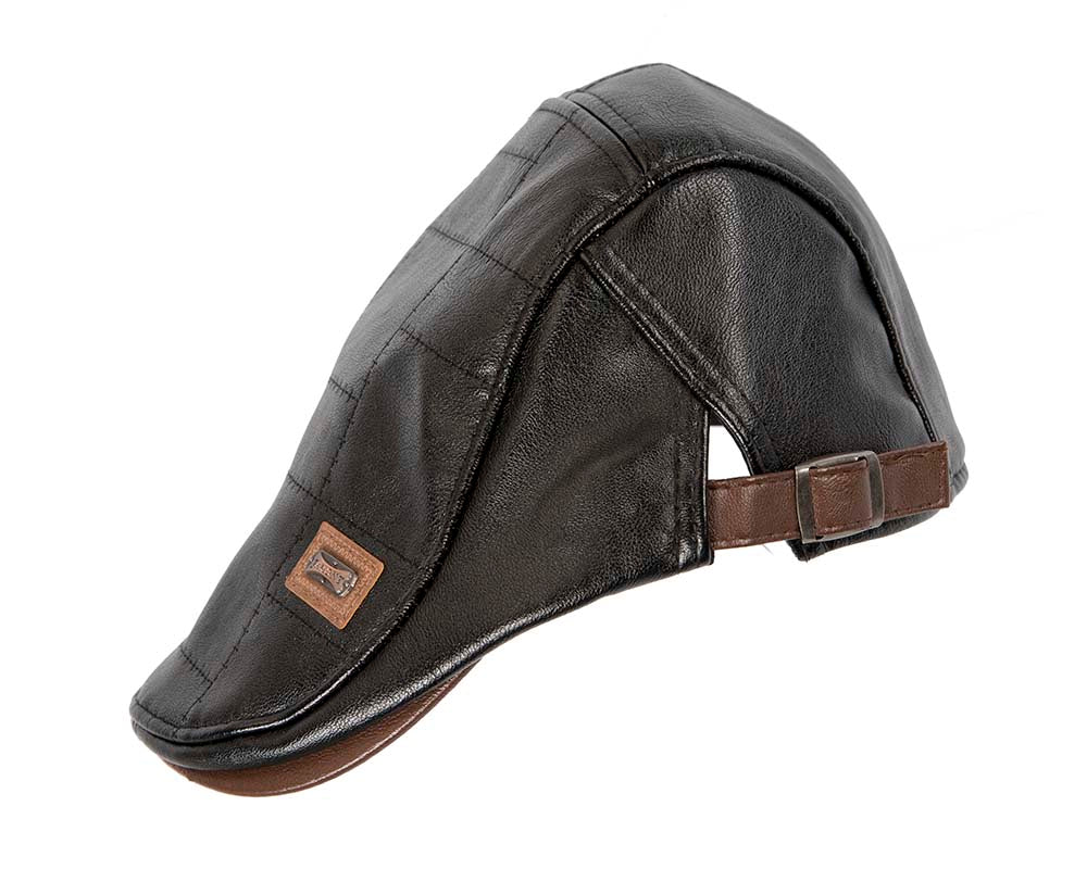 Black leather flat cap by Max Alexander M134 image 1