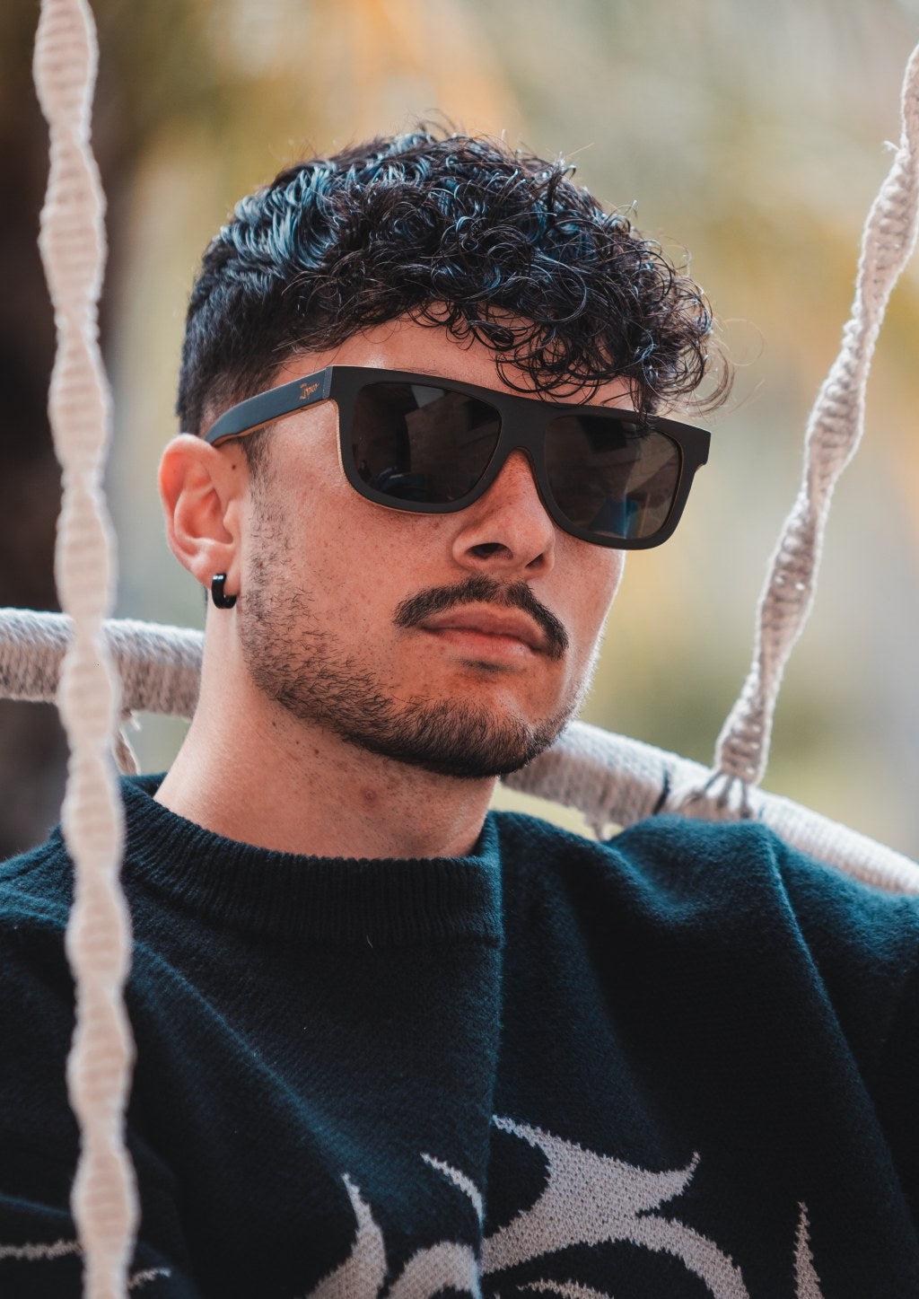 Limited Eyewood Dream Bamboo Sunglasses - Black/Brown - Square image 0