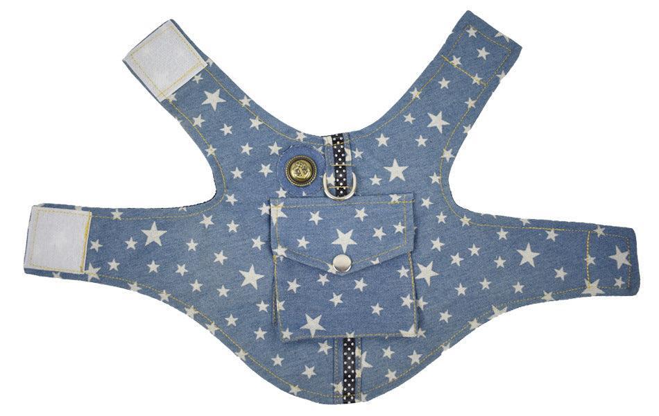 Denim Starry Sky Pet Vest Harness image 2