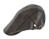Black leather flat cap by Max Alexander M136 image 1