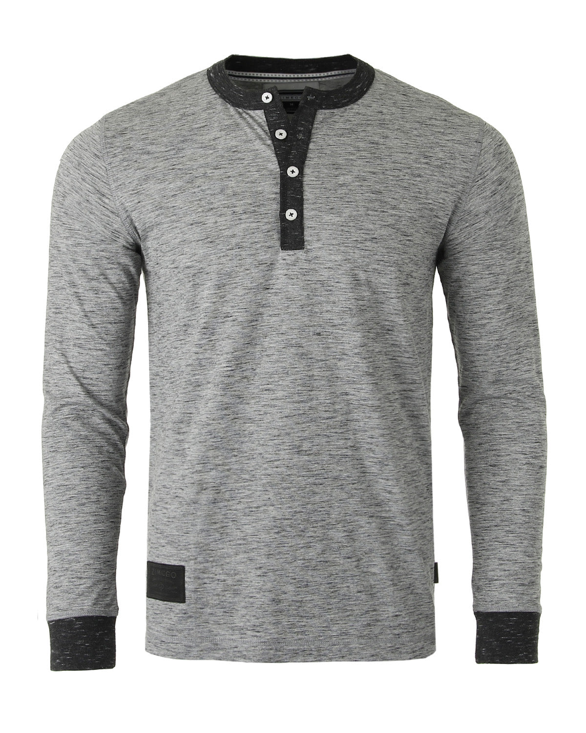 ZIMEGO Men's Long Sleeve Contrast Button Placket Neck Cuffs Casual Henley Shirts image 10