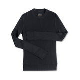 Ribbed Poor Boy Crewneck Sweater (Black) image 0