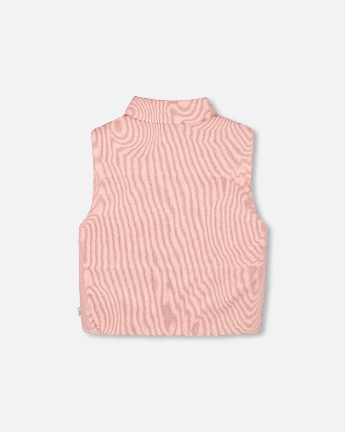 Corduroy Puffy Sleeveless Vest Dusty Pink image 3