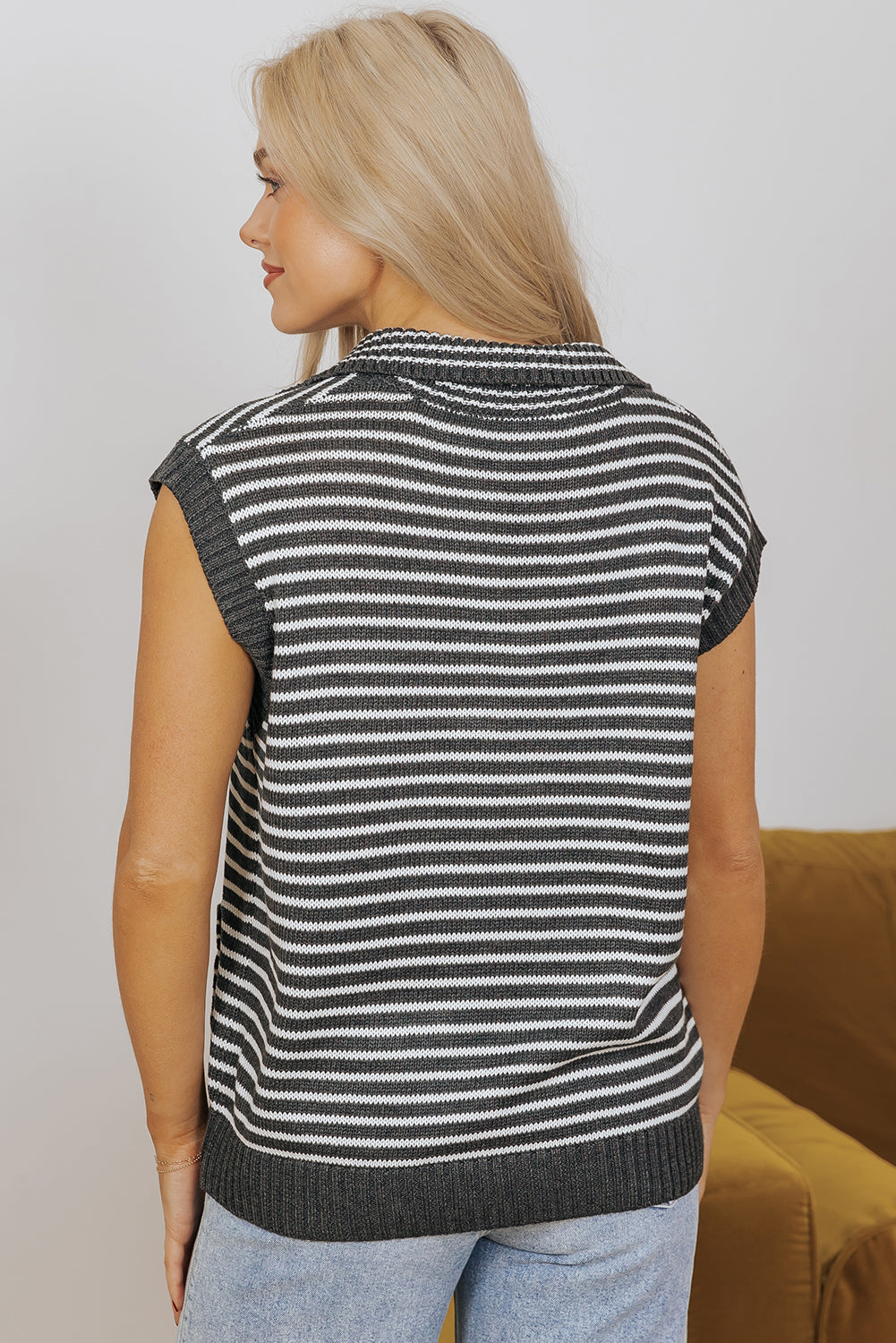 Teagan Stripe Sweater Vest image 1