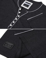 Stretch Long Sleeve Casual Button Henley Fashion Shirts image 4