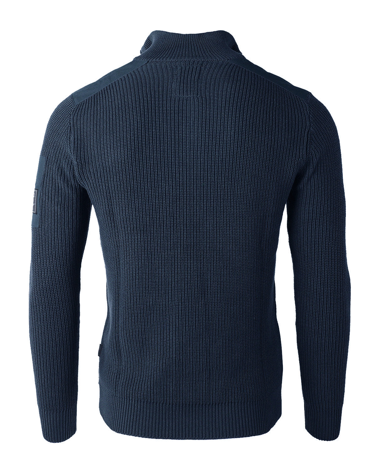ZIMEGO Mens Long Sleeve Pullover Quarter Zip Mock Neck Polo Sweater with Pocket image 2