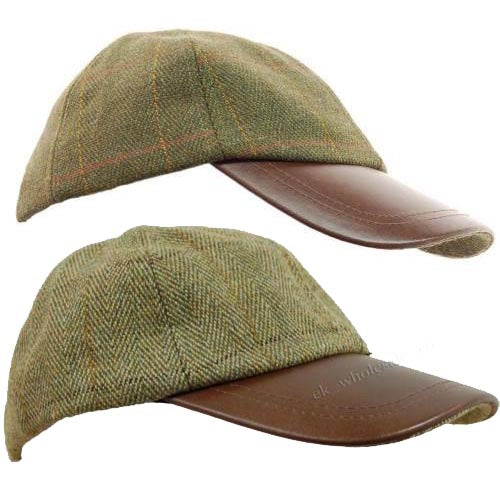 Tweed Leather Skip Hat image 1