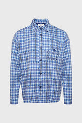 Eternal Plaid Long Sleeve Button Up Shirt - M, Porcelain Navy image