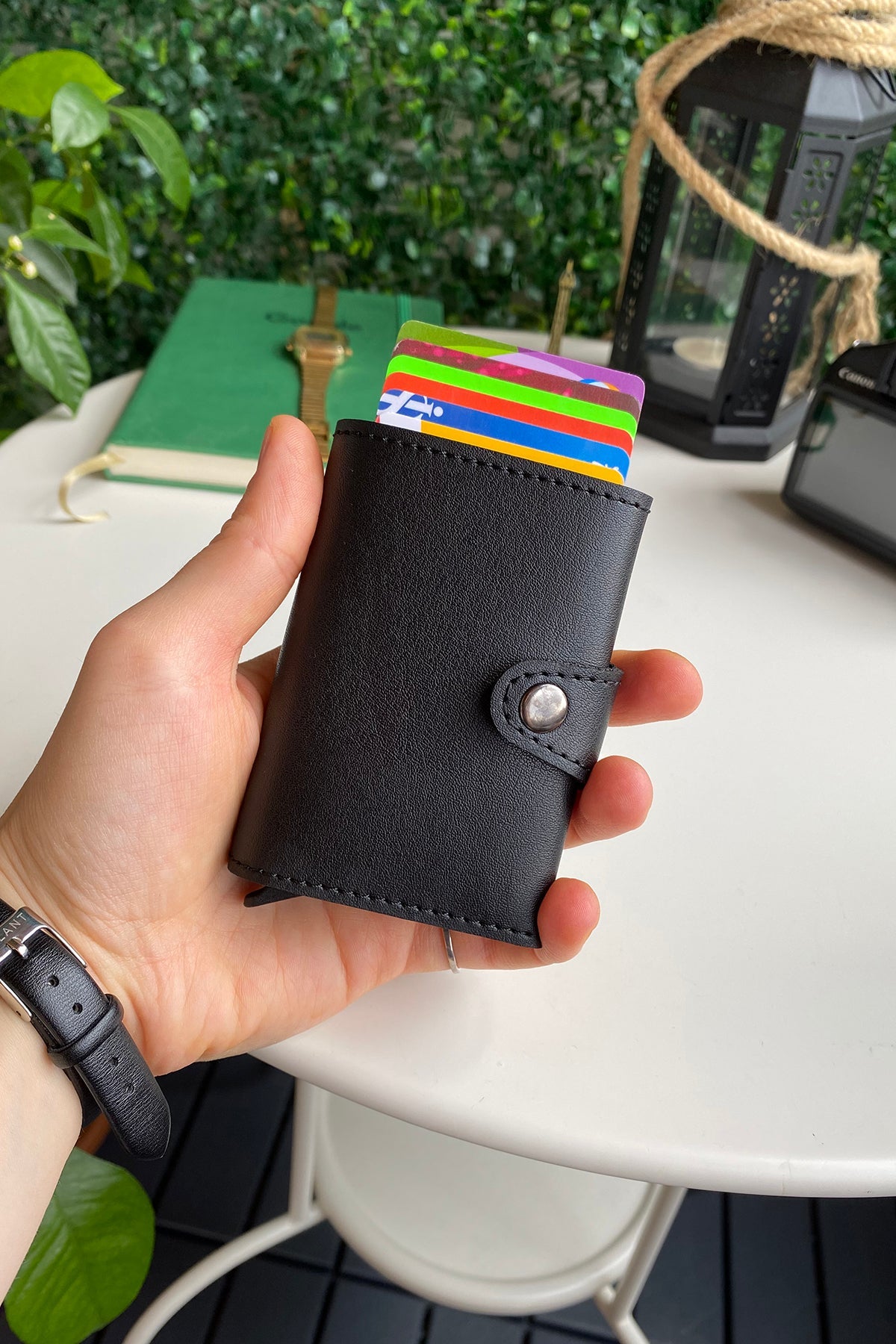 Angora - Vegan Leather RFID Mechanism Card Holder with Cash Compartment image 1