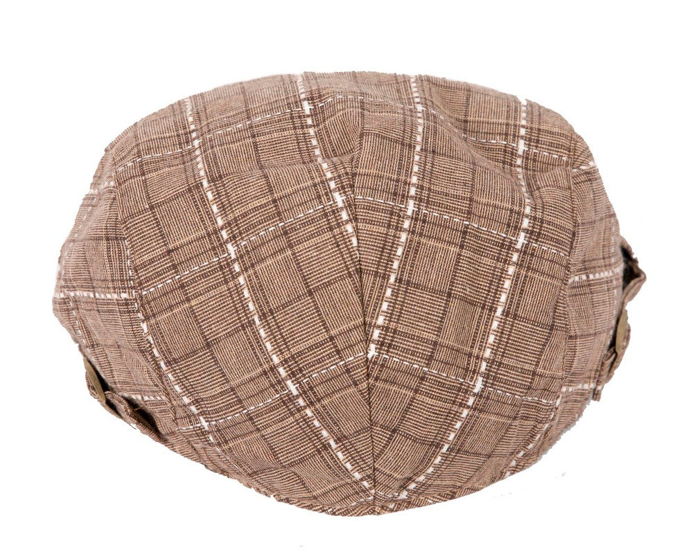 Beige tweed flat cap by Max Alexander image 4
