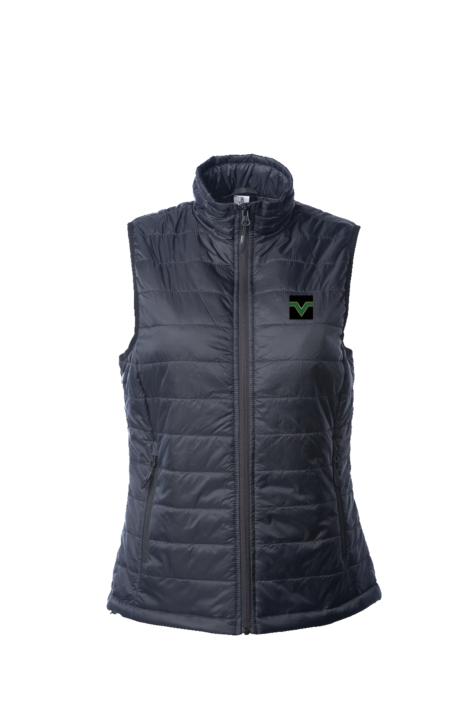 Vested Badge Nylon Puffer Vest