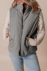 Taytum Stand Zipped Puffer Vest-4