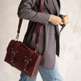 Genuine Leather Briefcase Bag Lora | Women's Work Bag-13
