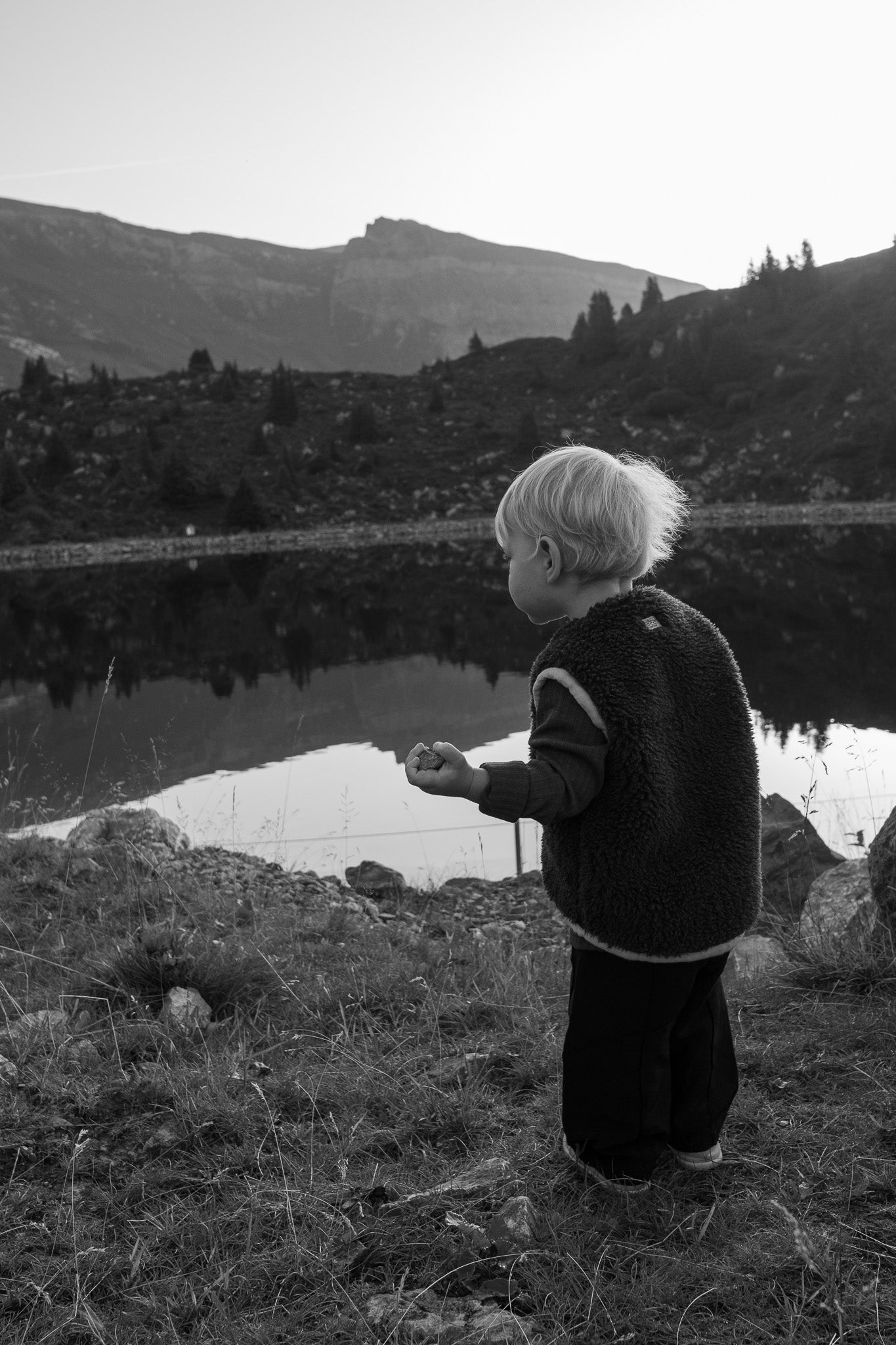 Baby/Kid Virgin Wool Vest - Charcoal image 3