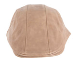 Beige leather flat cap by Max Alexander image 2