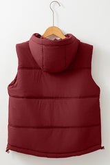 Clare Side Hooded Puffer Vest image 1