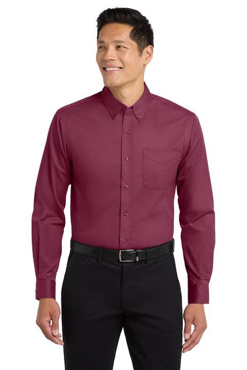 Vested Long Sleeve Easy Care Shirt Vivid