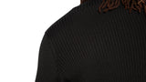 Ribbed Poor Boy Crewneck Sweater (Black) image 4