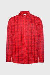 Eternal Plaid Long Sleeve Button Up Shirt - L, Lantern Red image