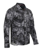 ZIMEGO Mens Holiday Hawaiian Long Sleeve Stretch Casual Aloha Button Down Shirt image 4