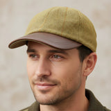 Tweed Leather Skip Hat image 0