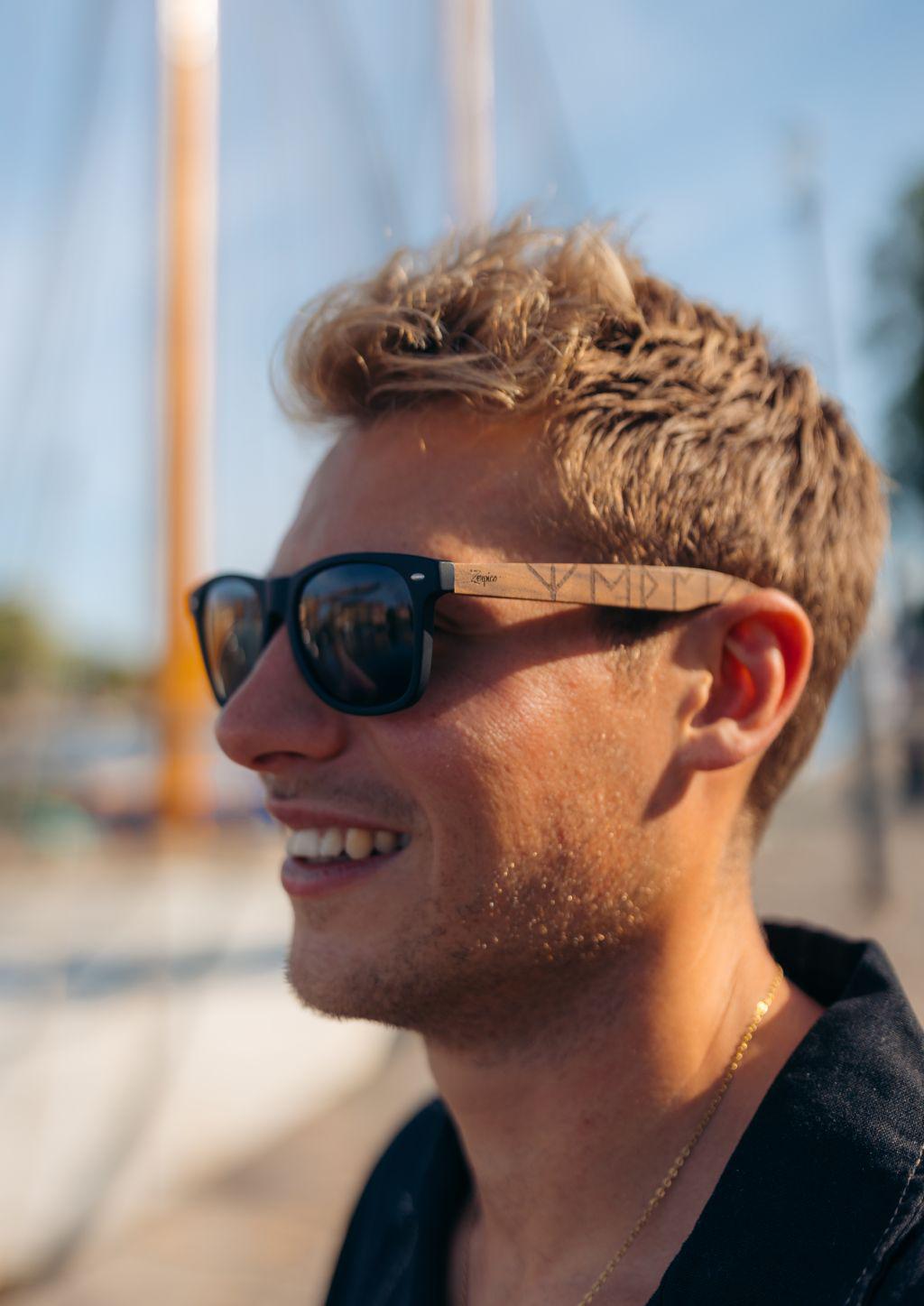 Eyewood | Engraved wooden sunglasses - Viking Runes image 3