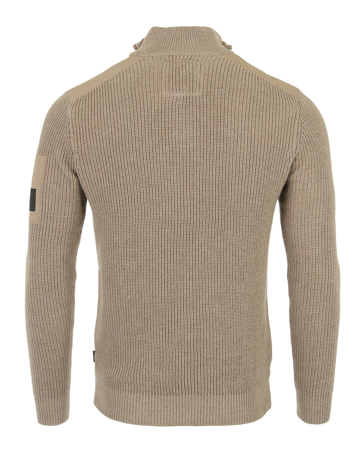 ZIMEGO Mens Long Sleeve Pullover Quarter Zip Mock Neck Polo Sweater image 2