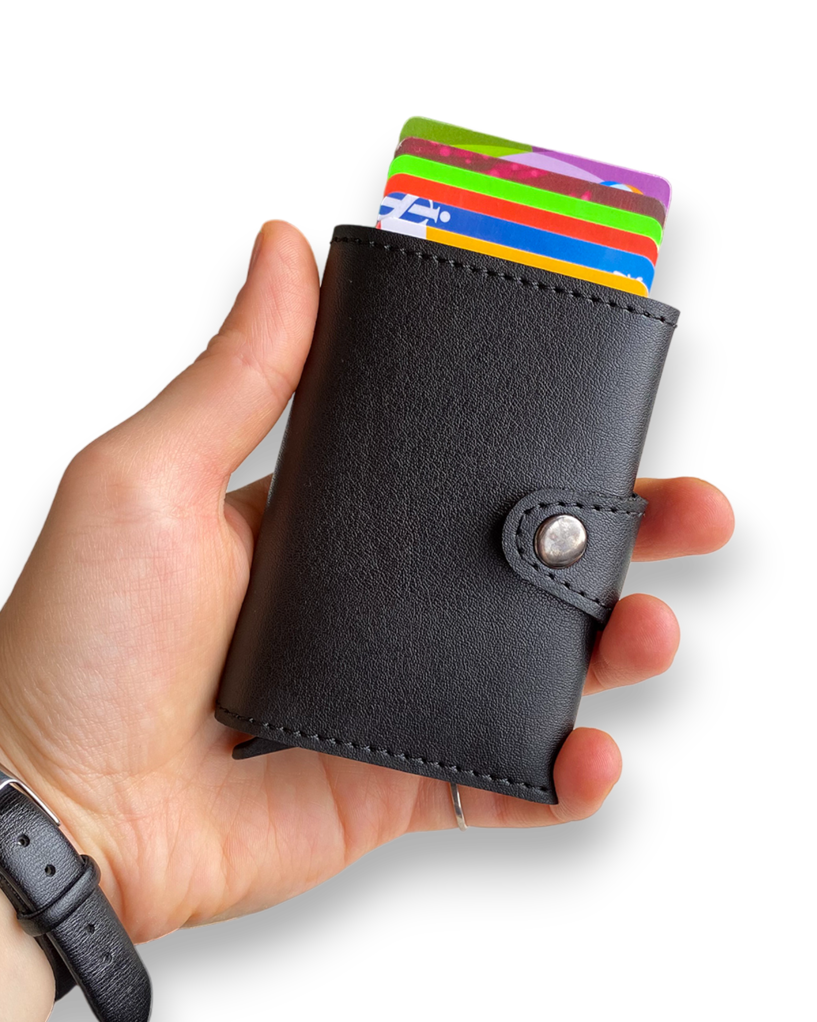 Angora - Vegan Leather RFID Mechanism Card Holder with Cash Compartment image 0