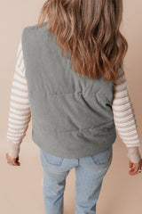 Taytum Stand Zipped Puffer Vest-1