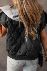Harlow Quilted Hooded Zip Up Puffer Vest image 3
