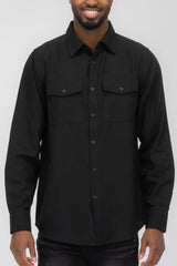 Flannel 2.1 Long Sleeve Dual Pocket Button Up Shirt