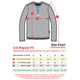 ZIMEGO Mens Long Sleeve Crew Neck Oil Wash Vintage Button Henley T-Shirt