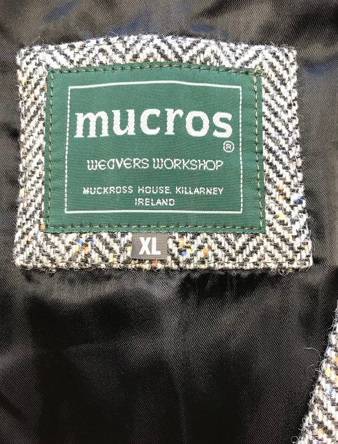 Irish Wool Tweed Herringbone Grey Waistcoat Vest