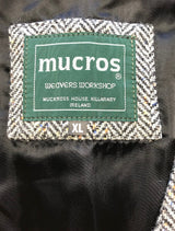 Irish Wool Tweed Herringbone Grey Waistcoat Vest