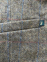 Irish Wool Tweed Herringbone Brown Waistcoat Vest